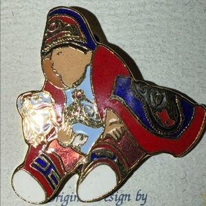 Vintage Enamel Signed Barbara Lavallee Brooch